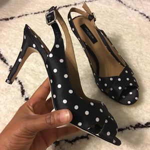 NWT Ann Taylor Polka Dot Sling Back